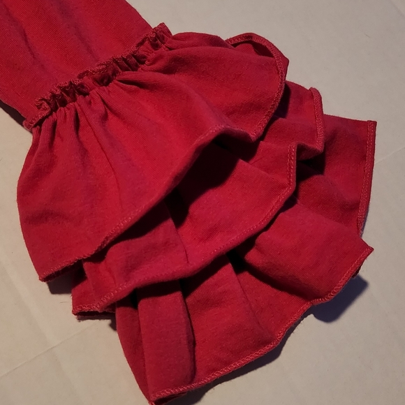 Size 6 Girl's PINK triple-ruffle icing leggings - Picture 2 of 3